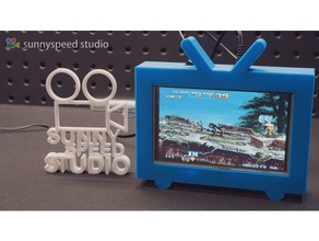 raspberry pi 5 inch display tv case retropie rpi 3d print model - Mito3D