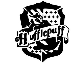 hufflepuff stencil badger harrypotter harry potter movie 3d print model - Mito3D