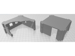 ground floor ruined houses 28mm ruins terrain wargaming scenery scifi 3d print model - Mito3D