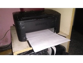 impresora papel bandeja bisagra a4 soporte bricolaje diy fijación láser 3d print model - Mito3D