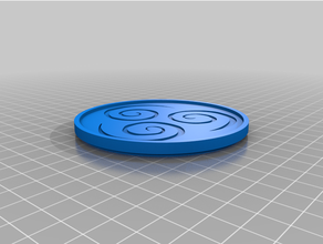 avatar maître l'air élémentaire verre Terre l'eau air Coaster éléments 3d print model - Mito3D