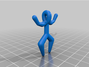 bastão figura pingente humano colar 3d print model - Mito3D