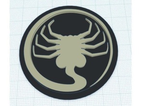 facehugger modulare logo inserire 3d print model - Mito3D