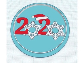 2020 snowflake modular logo insert 3d print model - Mito3D
