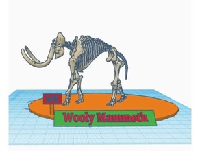 skeleton woolly mammoth exhibit 3d print model - Mito3D