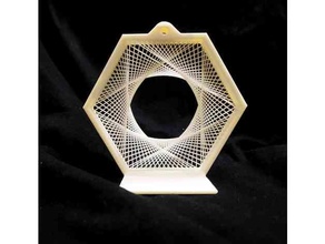 hexagonal estante miniatura huellas dactilares fusión 360 hexágono prusa i3 oso potenciar rhino3d 3d print model - Mito3D