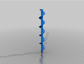 grão broca PVC tubo 3d print model - Mito3D