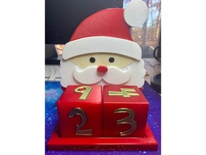 Navidad regresiva cubitos v2 adviento calendario decoración Papa Noel claus 3d print model - Mito3D
