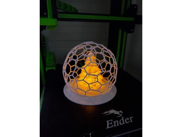 Natale albero neve globo tè luce 3D print model - Mito3D