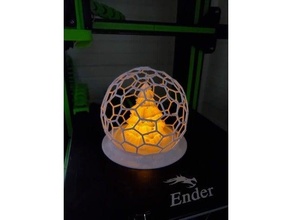 Natale albero neve globo tè luce 3d print model - Mito3D