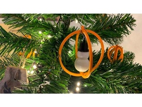 pupazzo neve pallina Natale decorazione ornamento albero 3d print model - Mito3D