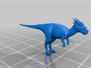 dracorex crétacé dinosaures pachycéphalosaure préhistorique 3d print model - Mito3D