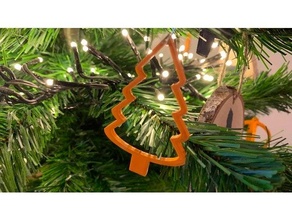 christmas tree flat decoration decorations ornament 3d print model - Mito3D
