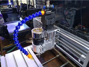 3018 cnc air coolant lubricant drag chain attachment aluminum carbon fiber cutting 3d print model - Mito3D
