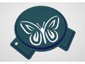 coffee stencil - butterfly 3d print model - Mito3D