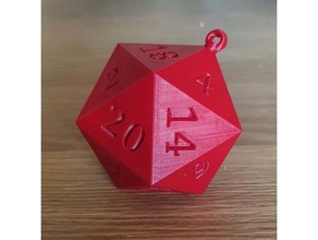 d20 christmas tree bauble 3d print model - Mito3D