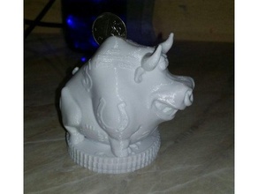 piggy bank bull 2021 3d print model - Mito3D