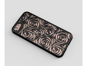Iphone 7 rosa padronizar phone caso bainha maçã lindo chique flexível flor pegajoso bonita rosas borracha tpu 3d print model - Mito3D