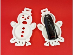 2020 boneco neve Natal feriado enfeite presente caixa compartimento garra covid 19 engraçado suspensão decoração oco triste 3d print model - Mito3D