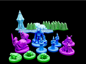 pocket tactics magos cristal bosque 15mm escala 30mm juego mesa juegos fantasía azar miniaturas bolsillo táctica rpg estrategia indefenso 3d print model - Mito3D