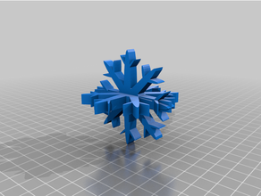 snowflake 3d christmas snow flake flakes 3d print model - Mito3D