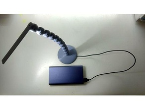 flexibel USB LED Lampe Magnet Base einstellbar Ball Steckdose Steckdosen Licht Streifen magnetisch 3d print model - Mito3D