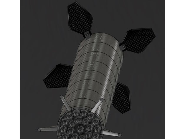 spacex super pesado 1 100 foguete 3D print model - Mito3D