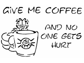 Garfield şablon karikatür Kahve komik çizgi roman şaka 3d print model - Mito3D