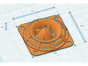 Leise Ventilator bewachen 40 mm 40mm Klinge Leitung Grill 3d print model - Mito3D