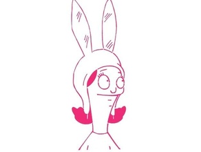 Louise belcher stencil bob hamburger coniglietto orecchie cartone animato ragazza 3d print model - Mito3D