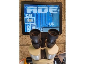 8 inch hdmi screen trinoculaire stereo microscoop monitor tft 3d print model - Mito3D