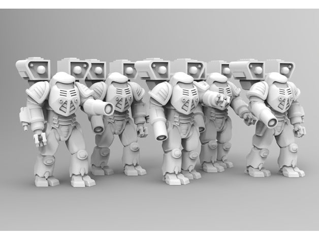 primordiale battaglia armatura laser 6mm americano mecha 3D print model - Mito3D