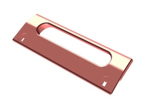fridge handle door handles kitchen parts refridgerator zanussi 3d print model - Mito3D