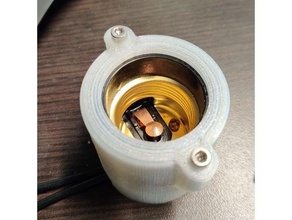 minimalist mounting shell e26 e27 standard screw-in socket enclosure light wall 3d print model - Mito3D