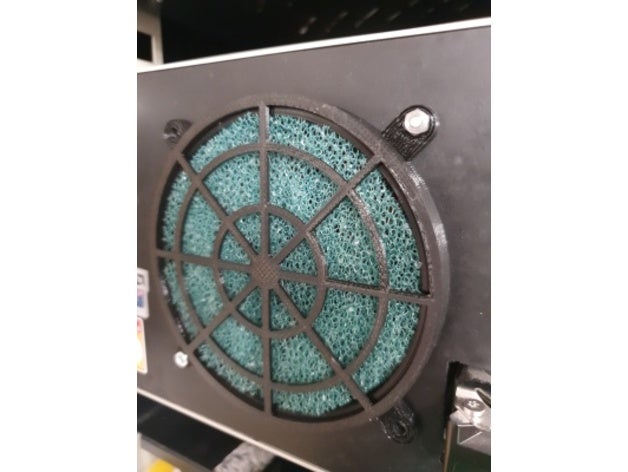ventilateur couverture gaine poussière filtre 92mm 3D print model - Mito3D