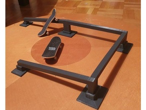 finger skateboard modular rails 3d print model - Mito3D