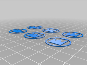 parametrico piecepack gioco tavolo giochi tavola monete dado pedine piastrelle 3d print model - Mito3D