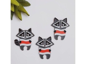 raccoon flag belarus magnet 3d print model - Mito3D