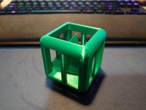 Pyramide Puzzle ausgehöhlt sparen Material 3d print model - Mito3D