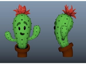 cactus dessin animé drôle maladroit miniatures plante résine imprimante stylisé uv 3d print model - Mito3D