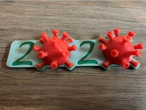 2020 covid arbre ornement Noël coronavirus 3d print model - Mito3D