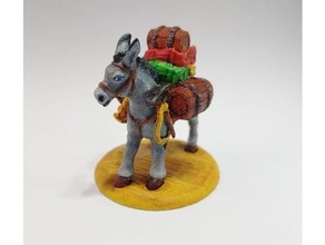pack mule - casual pose tabletop miniature remix 3d print model - Mito3D