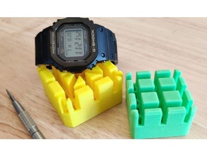 watch bracelet holder block 3d print model - Mito3D