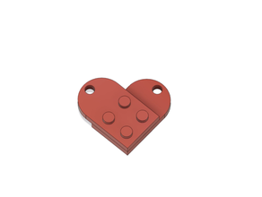 Lego corazón 3d print model - Mito3D