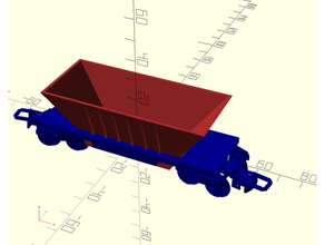 iron ore rail car h0 3d print model - Mito3D