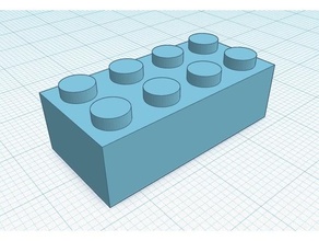 Lego mattone 2x4 Perfetto compatibile 3d print model - Mito3D