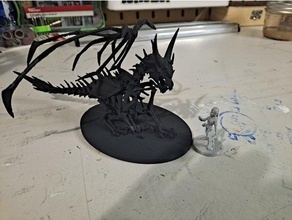 skeleton dragon table dnd dnd mini dnd miniature dragon dungeon dungeons dragons frost magic magical mini miniature miniatures skeleton undead warcraft  warcraft wyrm 3d print model - Mito3D