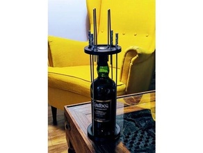 bottiglia serratura divertente regalo Whisky aggeggio laurea breve gabbia per uccelli Natale 3d print model - Mito3D