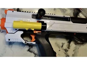 nerf helios tubo sostituzione barile creato freecad blaster pistola mod rivale 3d print model - Mito3D