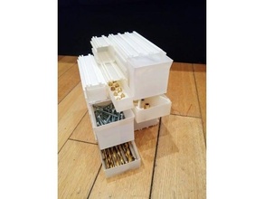 spiralized modular drawers drawer oranizer vase mode 3d print model - Mito3D